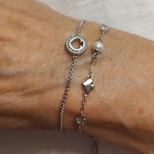 Kate Spade silver slider bracelet set